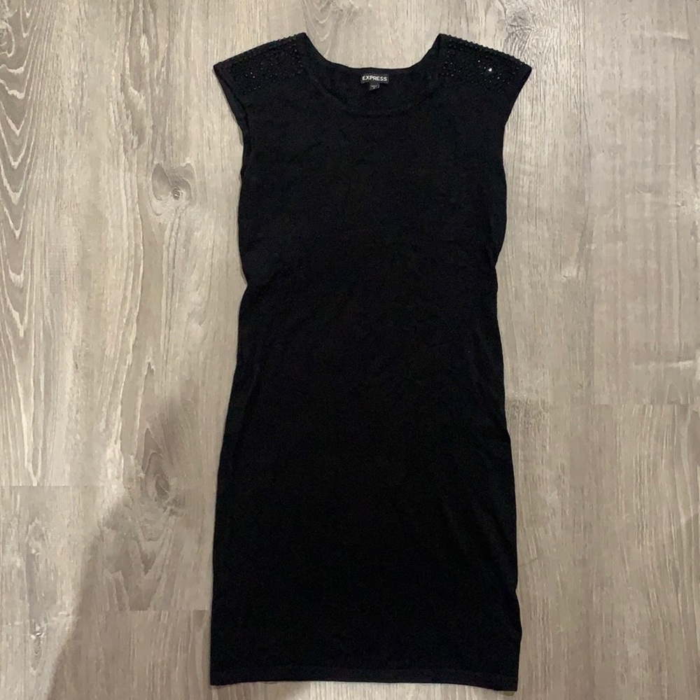 36. Express Sweater Dress with Rhinestone Detail